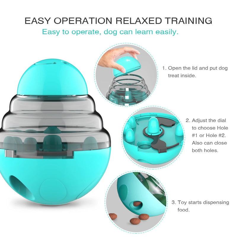 Tumbler Treat Dog Toy Food Dispensing Plastic Puppy Playing Toy Training Snack Storage Pet Plaything For Small Dog Cat Chihuahua