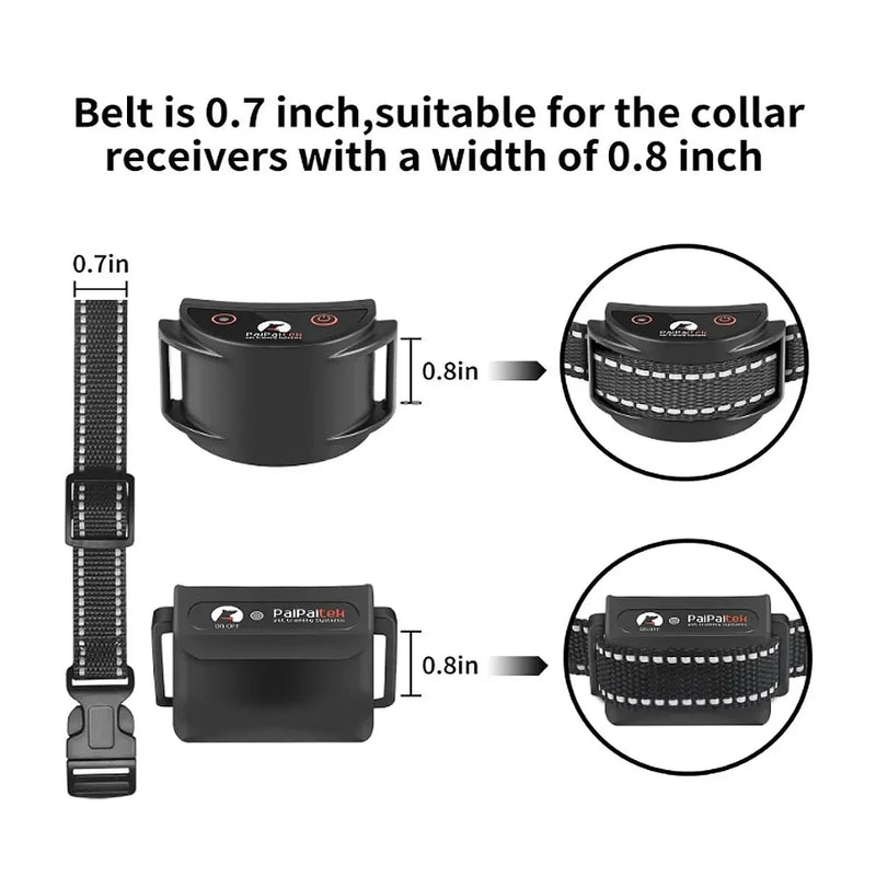 PaiPaitek 1Pcs Replacement Shock Collar,Adjustable Dog Collar with Quick Release Buckle Nylon Collar for Small Medium Large Dog