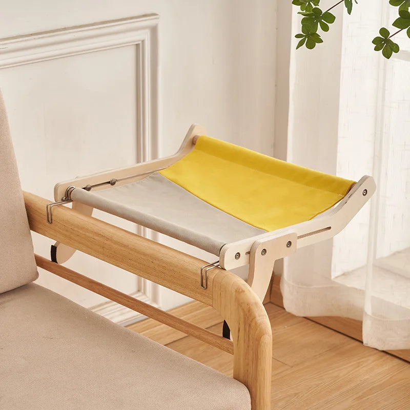Hanging Pet Cat Bed Window Hammock Sofa House Furniture Kitten Indoor Washable Removable Seat Wooden Sleeping Bed Perch Shelves