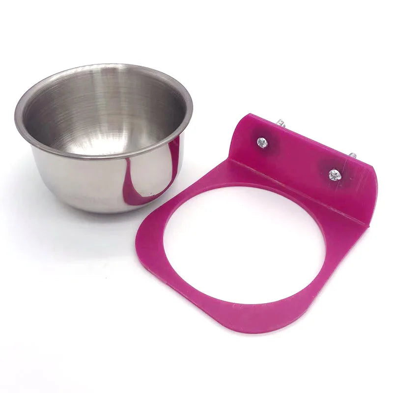 Stainless Steel Bird Water Drinker Feeder Pet Bird Supplies Dispenser Bottle Drinking Cup Bowls For Pet Parrot Cage Small Pets