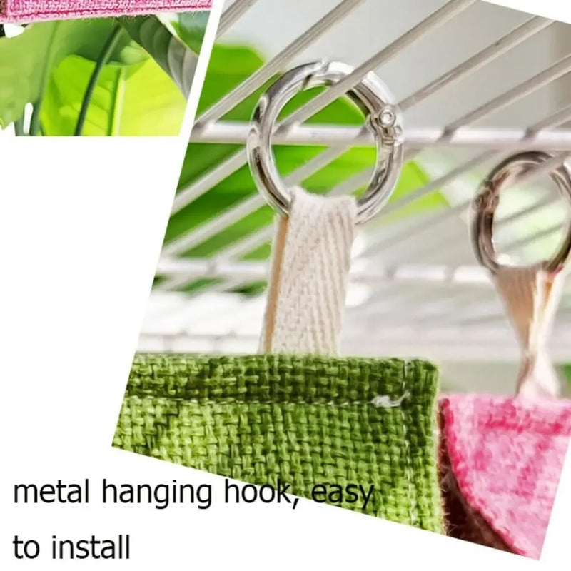 Bird Sleeping Supplies Triangular Parrot Tent Cool Hanging Bird Nest Mini Ventilated Bird Hammock Summer