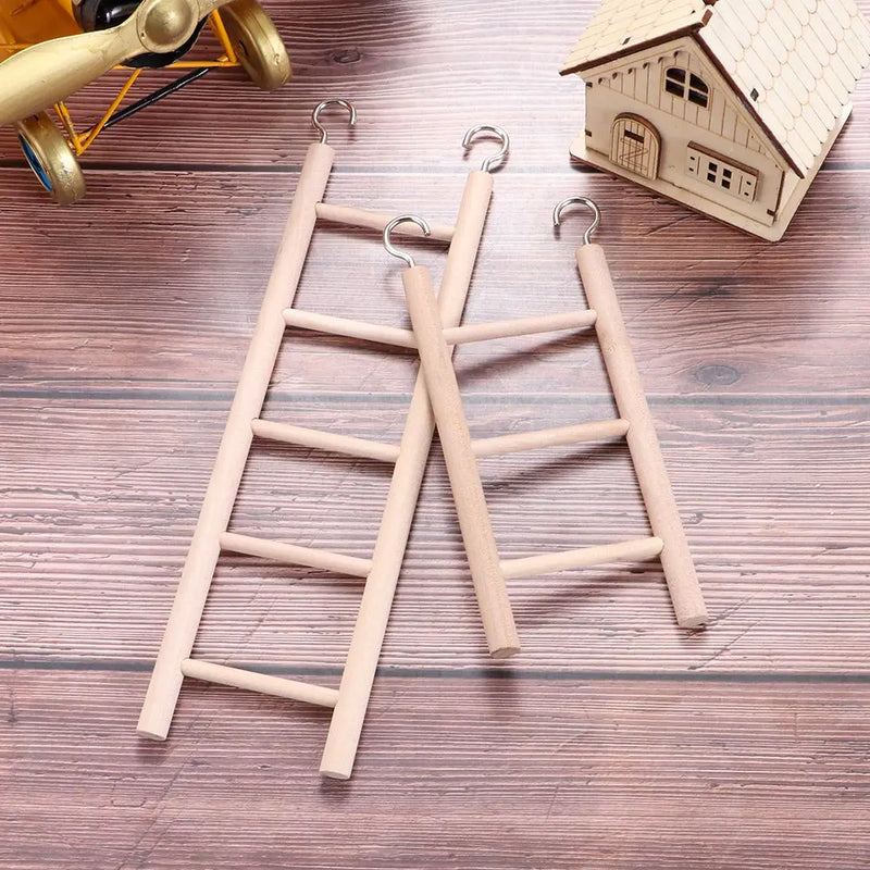 DIY HandCraft Birdcage Wood Parrot Toys Climbing Ladder Hamsters Toy Bird Supplies