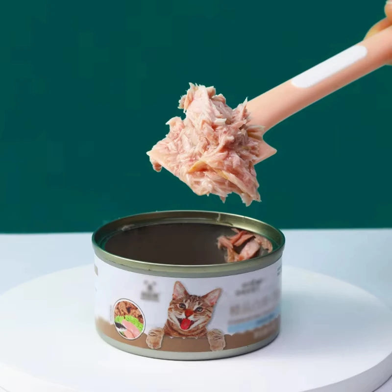 Pet Food Can Spoon And Lid, Cute Long Handle Spoon, Suitable For Wet Food, Canned Food, Snacks, Easy To Clean, Cats And Dogs