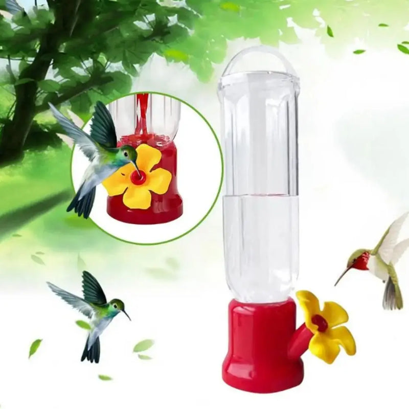1Pc Portable Bird Water Feeders With Hanging Wires Transparent Plastic Leak-proof Hummingbird Feeding Bottle Bird Supplies