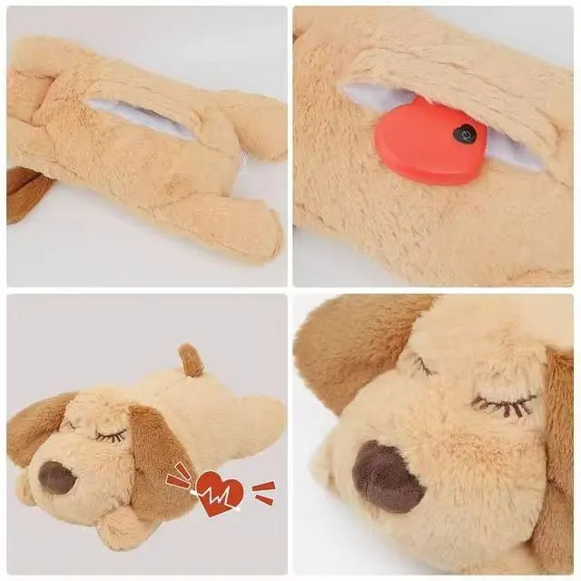 Pet Dog Plush Toys and Heartbeat Simulator Stress Relief Anxiety Relief Boredom Accompany Sleep Interactive Toys