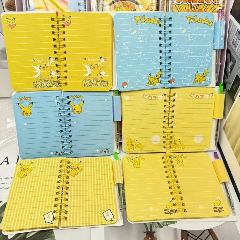 Pokemon Pikachu Notebook Cute Cartoon School Supplies Portable Diary Fashion Office Supplies Coil Book Children Holiday Gift