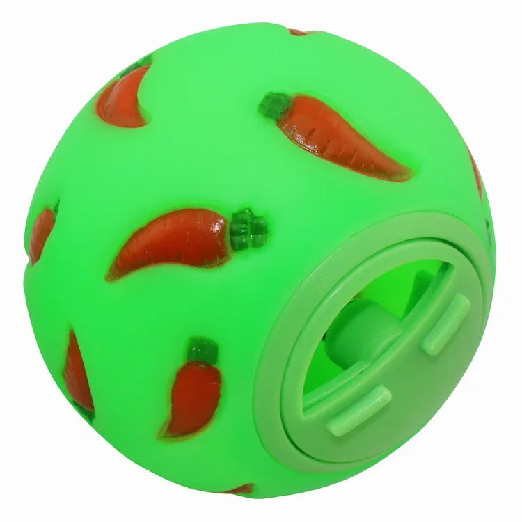 Rabbit Treat Ball Pet Slow Feeder Interactive Bunny Toy Snack Toy Ball Bite Resistant Feeding Toys Kitty Guinea Pig Cat Supplies