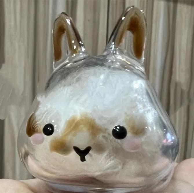Pet Hair Transparent Rabbit Hair Organizer Pendant Keychain Backpack Souvenirs Storage Capsule Pet Memorial Collection Bag