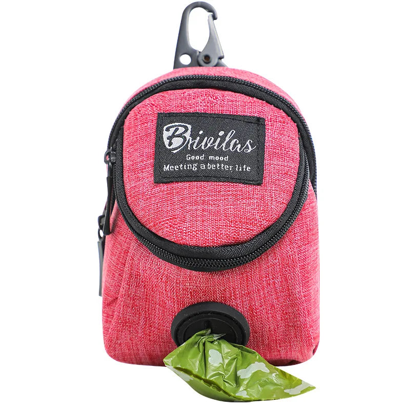 Pet Dog Training Treat Bag Portable Outdoor Dog Treat Pouch Puppy Snack Reward Waist Bag Dog Poop Bag Dispenser Pet Accessories
