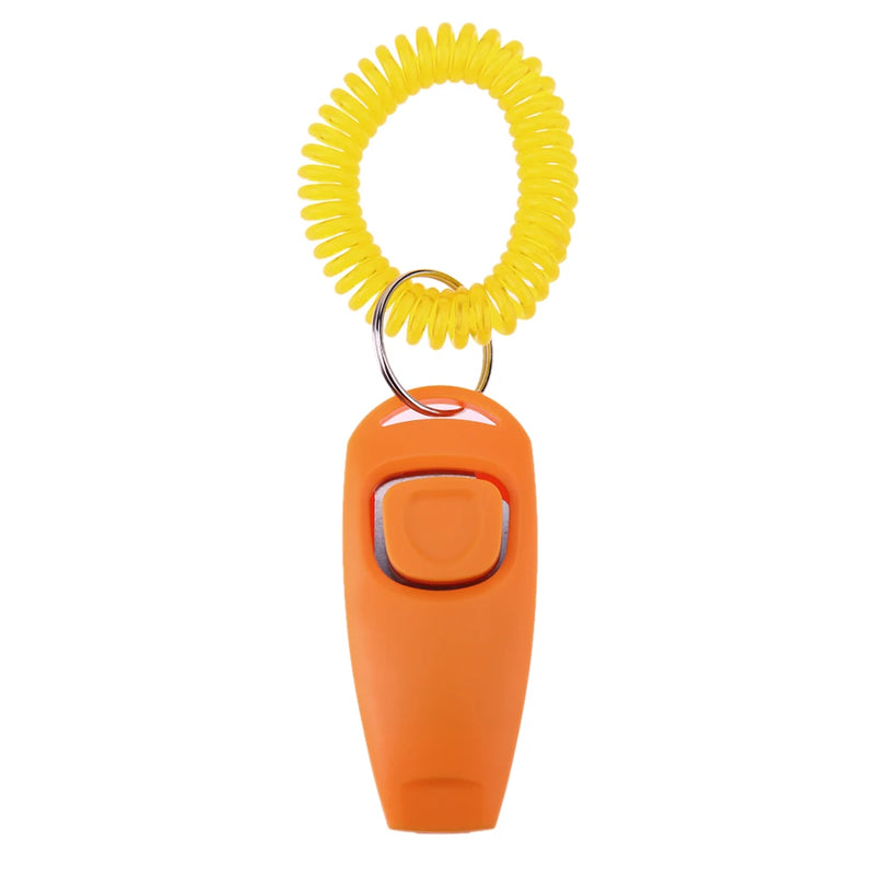 Dog Training Clicker Pet Cat Plastic Dogs Click Trainer Aid Tools Adjustable Wrist Strap Sound Key Chain Dog Trainer