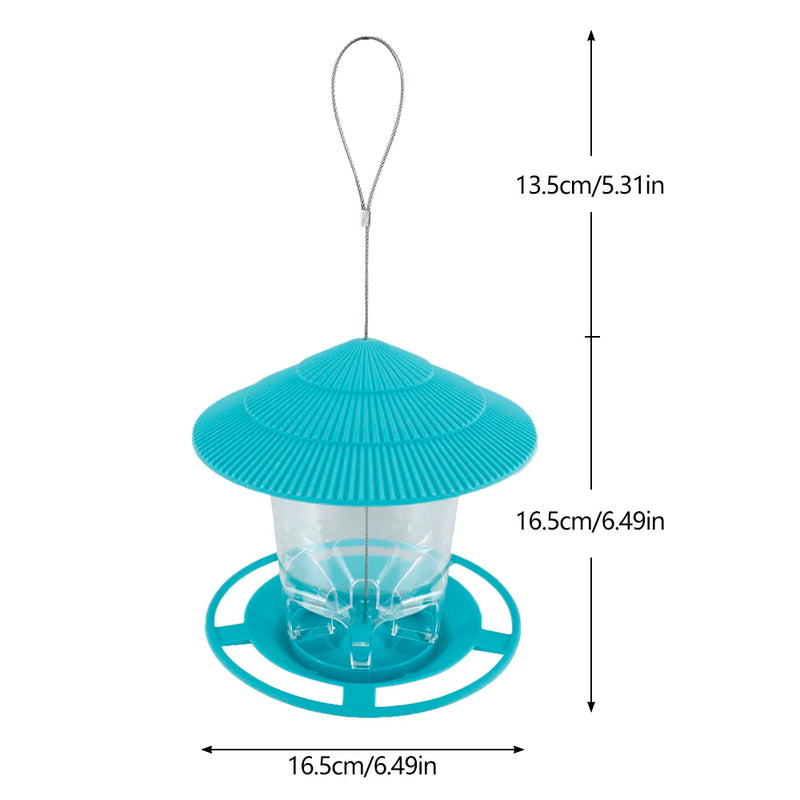 Bird Feeder Automatic Hanging Outdoor Garden Gazebo Wild Bird Feeding Container With Hang Rope House Decor Pet Supplies