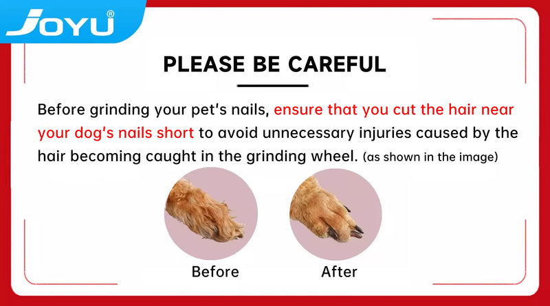 Dog Nail Grinder Dustproof with 2 LED Light - Super Quiet Powerful 6-Speed Nail Trimmer File for Small Medium Large Dogs dog acc