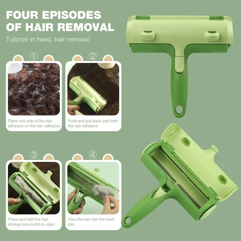 Pet Hair Remover Roller Removing Dog Cat Hair From FurnitureClothes Carpet Self-cleaning Lint Roller Brush Pets Cleaning Tools