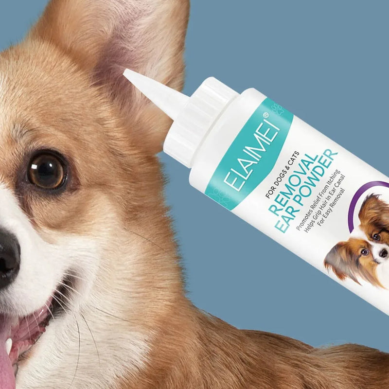 Pet Ear Powder for Dogs and Cats Pet Ear Health Care Easy to Remove Ear Hair