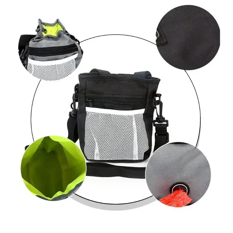 Pet Dog Puppy Training Treat Snack Pet Feed Pocket Pouch Multifunctional Pouch Food Crossbody Bag Pocket Dogwalking Waist Bag
