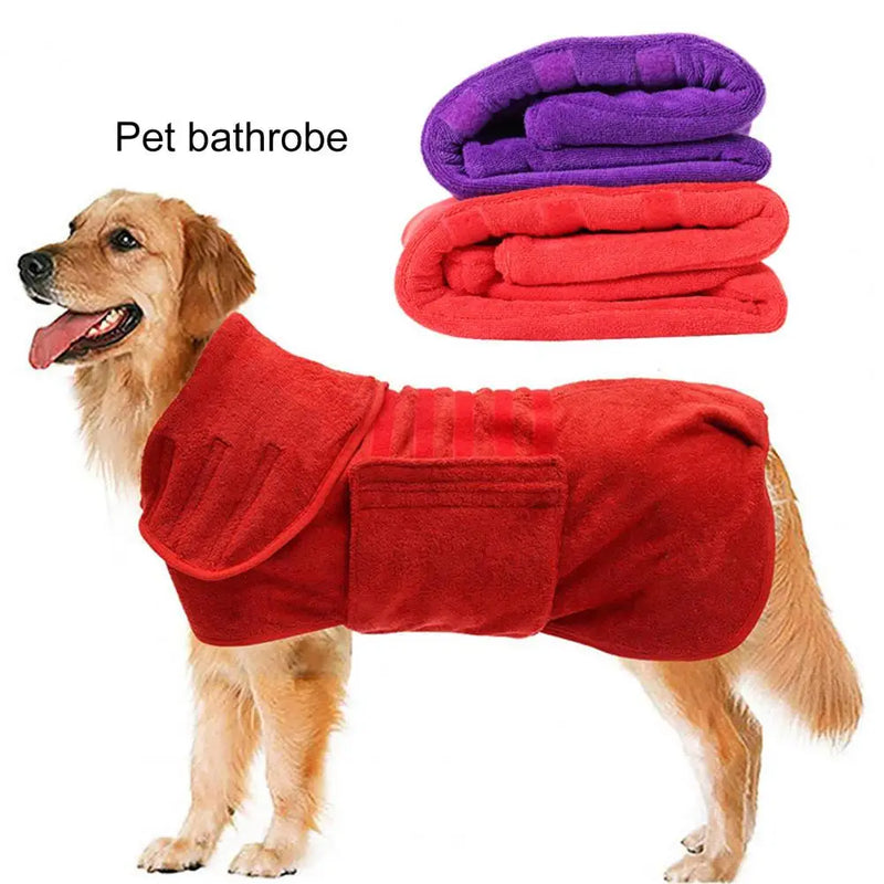 Pet Bathrobe Good Water Absorption Quick-dry Adjustable Comfortable Super Absorbent Fiber Wrapped Version Dog Towel Pet Supplies