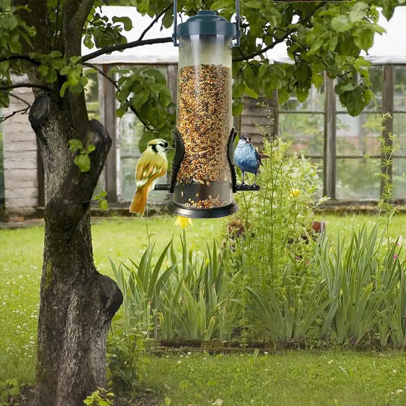 Bird Seed Feeder Hanging Bird Feeder Wild Bird Seed Feeder Garden Paddock Bird Feeding Tool Pet Supplies For Small Birds