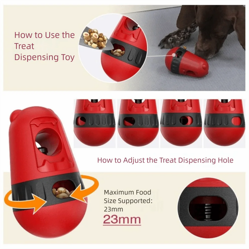 Bite Resistant Dog Treat Dispenser Toy Relieve Boredom Indoor Training Dog Interactive Slow Feeder Feeding Rotating