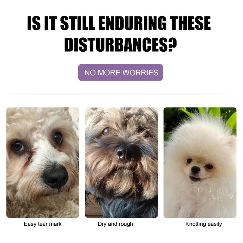 Pet Hair Conditioner Moisturizes Dry Coats, Reduces Shedding Long-Lasting Smoothness Adds Shine & Softness Enhances Coat Health