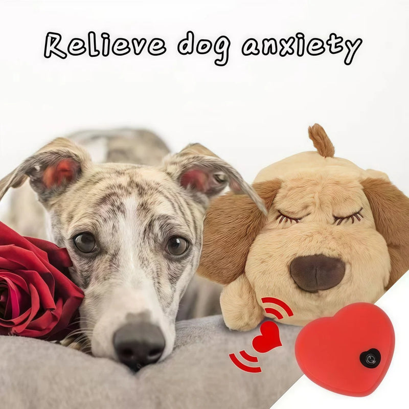 Pet Dog Plush Toys and Heartbeat Simulator Stress Relief Anxiety Relief Boredom Accompany Sleep Interactive Toys