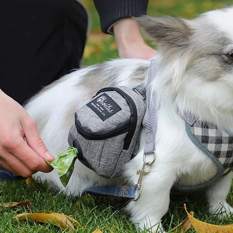 Pet Dog Training Treat Bag Portable Outdoor Dog Treat Pouch Puppy Snack Reward Waist Bag Dog Poop Bag Dispenser Pet Accessories