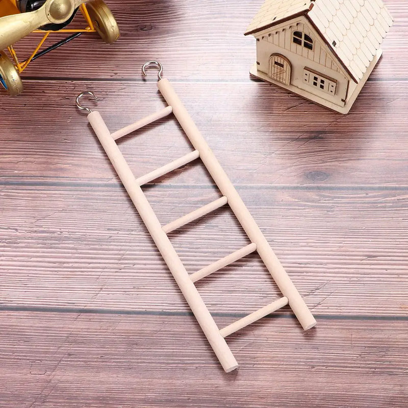 DIY HandCraft Birdcage Wood Parrot Toys Climbing Ladder Hamsters Toy Bird Supplies