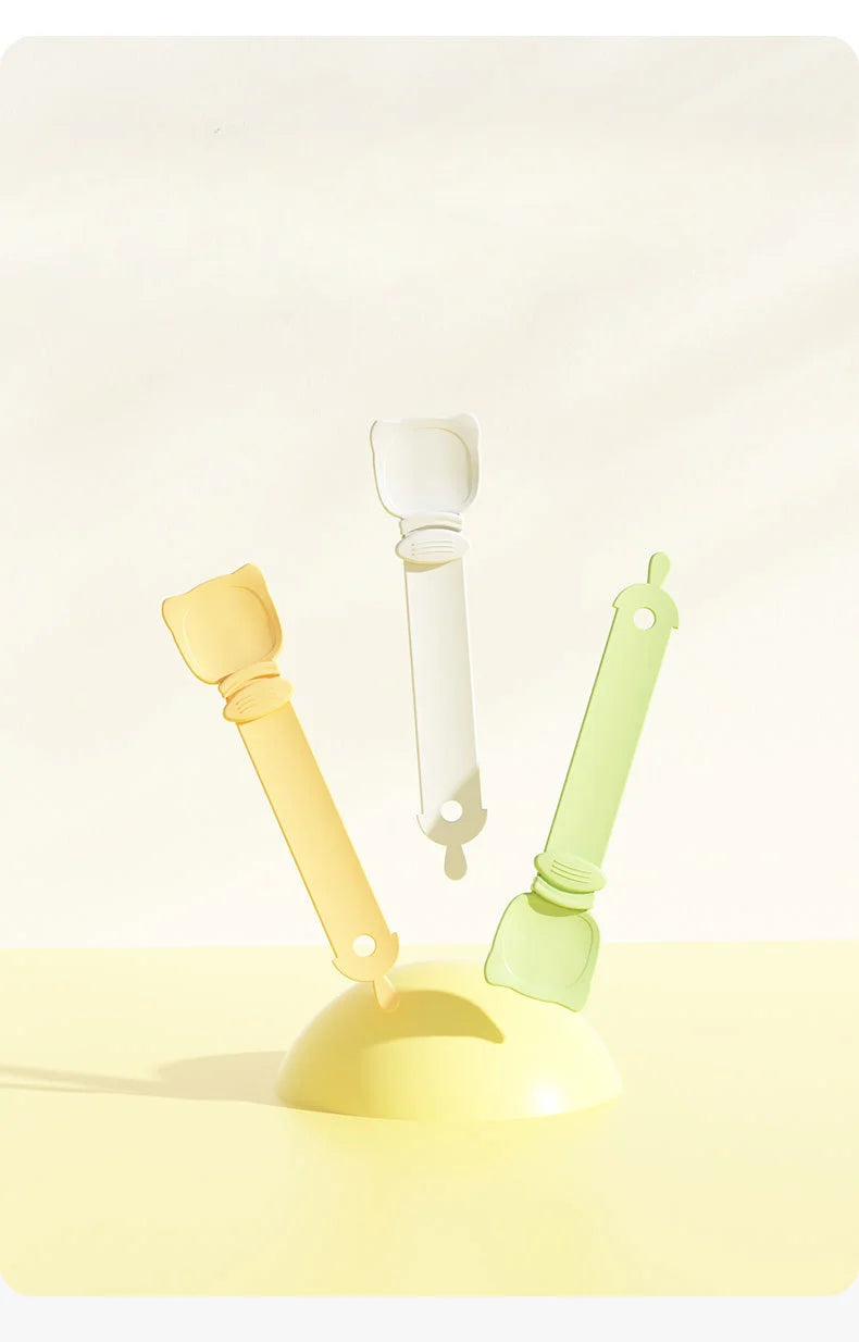 Pet Feeder Spoon Cat Snack Liquid Food Squeeze Tools Multifunctional Cat Feeding Spoon for Wet Food Treat Puppy Kitten Dispenser