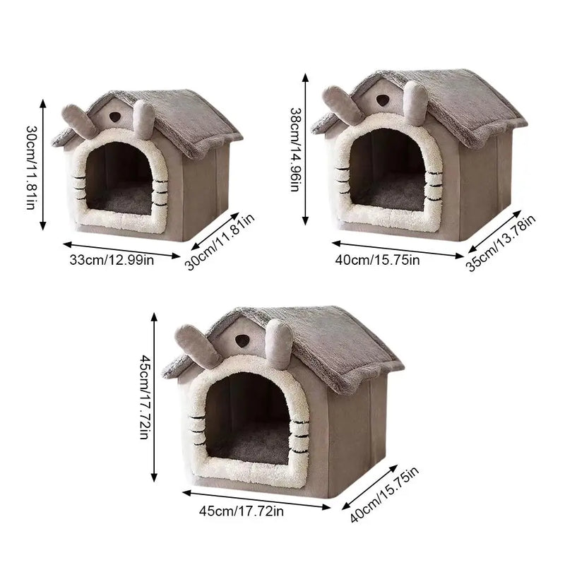 Pet Supplies Bed House Foldable Pet House Removable Washable Cat House Puppy Cave Sofa For Small Dogs And Small And Medium Cats