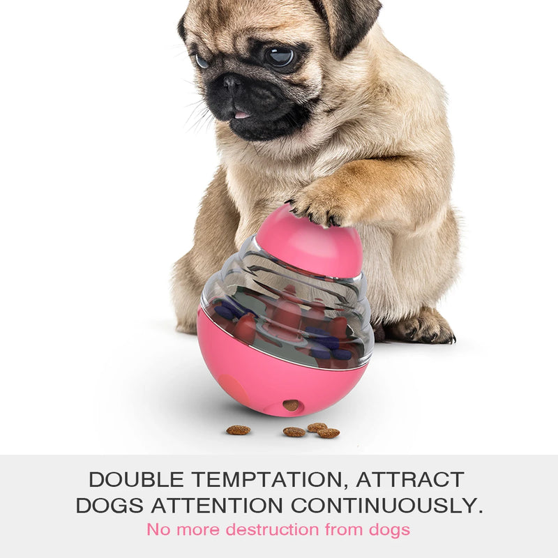 Tumbler Treat Dog Toy Food Dispensing Plastic Puppy Playing Toy Training Snack Storage Pet Plaything For Small Dog Cat Chihuahua