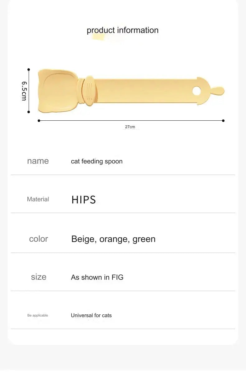 Pet Feeder Spoon Cat Snack Liquid Food Squeeze Tools Multifunctional Cat Feeding Spoon for Wet Food Treat Puppy Kitten Dispenser