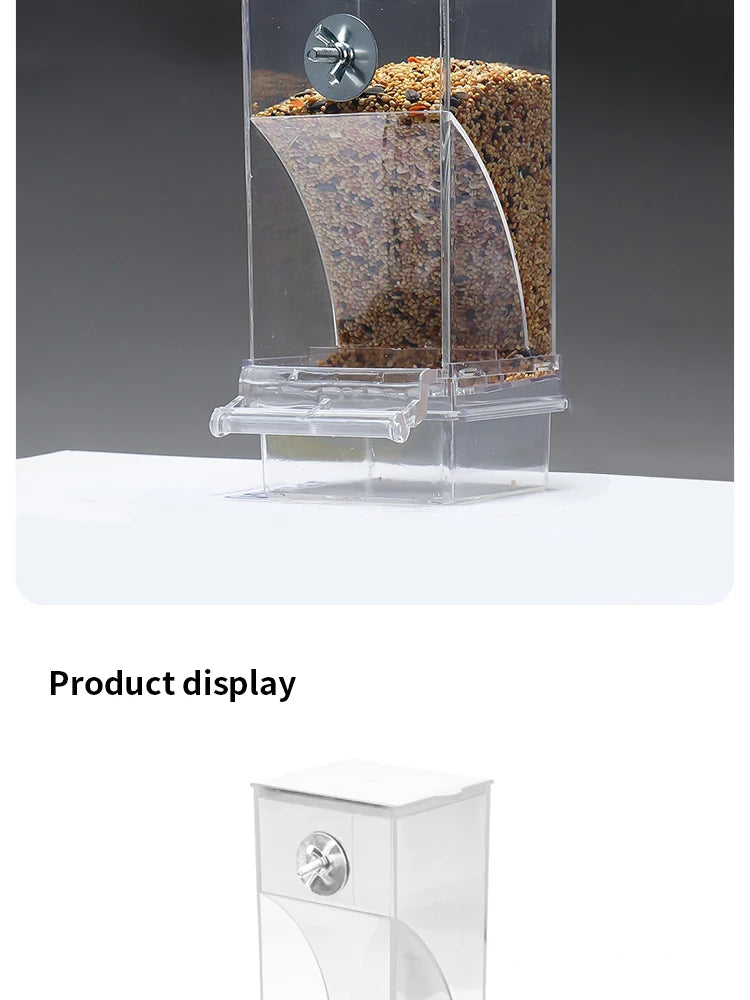 Parrot Bird FeederSpill-proof Automatic DispenserSplash-proof Outside FeederBird FeederTiger PeonyPhoenixBird Supplies