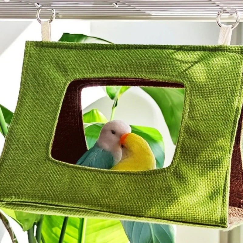 Bird Sleeping Supplies Triangular Parrot Tent Cool Hanging Bird Nest Mini Ventilated Bird Hammock Summer