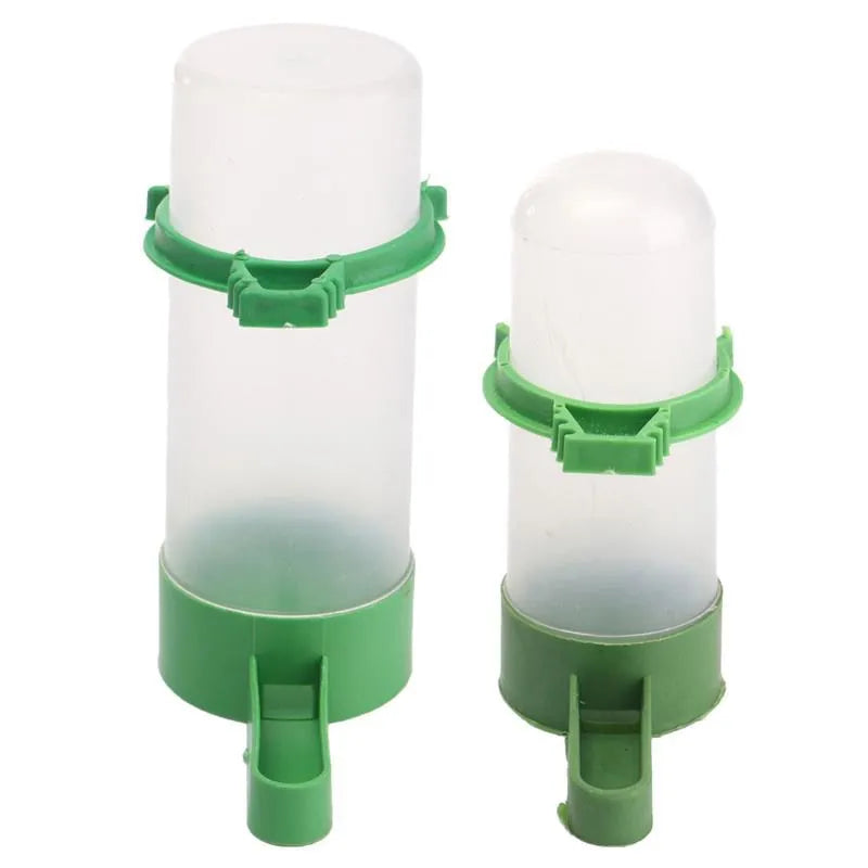 4pcs Bird Feeder Plastic Food Water Feeding Automatic Drinker Parrot Pet Parrot Drinking Cup Bowls Bird Supplies Accessories M/L