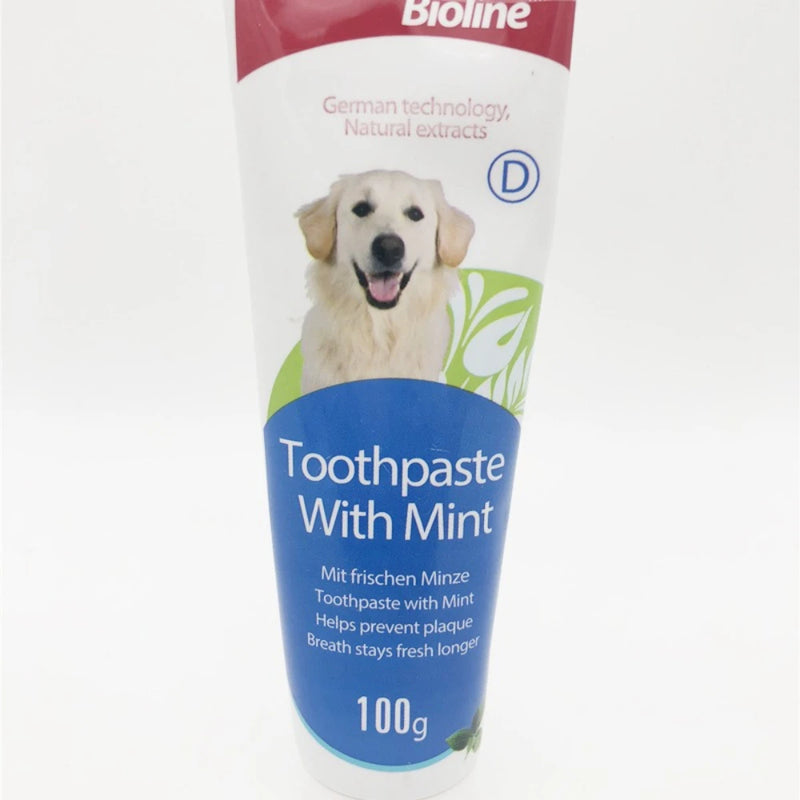 Pet Dog Toothpaste Beef, Chicken, Mint, Sweet Orange Flavors Oral Cleaning Care Fresh Breath Brushing Supplies for Pets