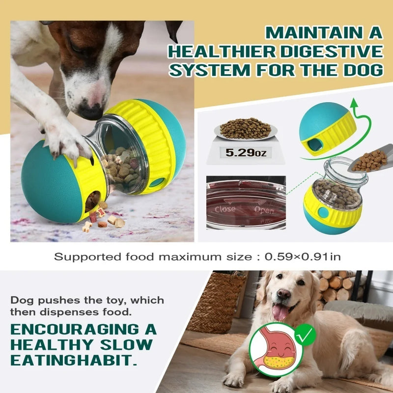 Interactive Dog Toy for Small Large Dogs Cats Treat Dispenser Leaking Food Slow Feeder Pets Ball Toys Training Labrador Supplies