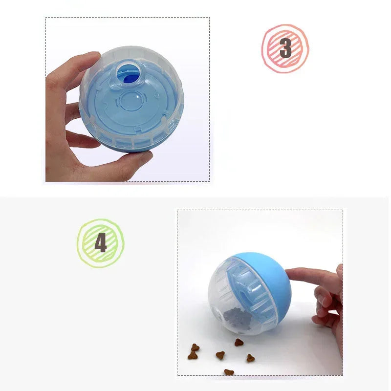 Pet Dog Leakage Food Balls Adjustable Anti Choke Slow Feeder Treat Dispenser Iq Training Educational Toy