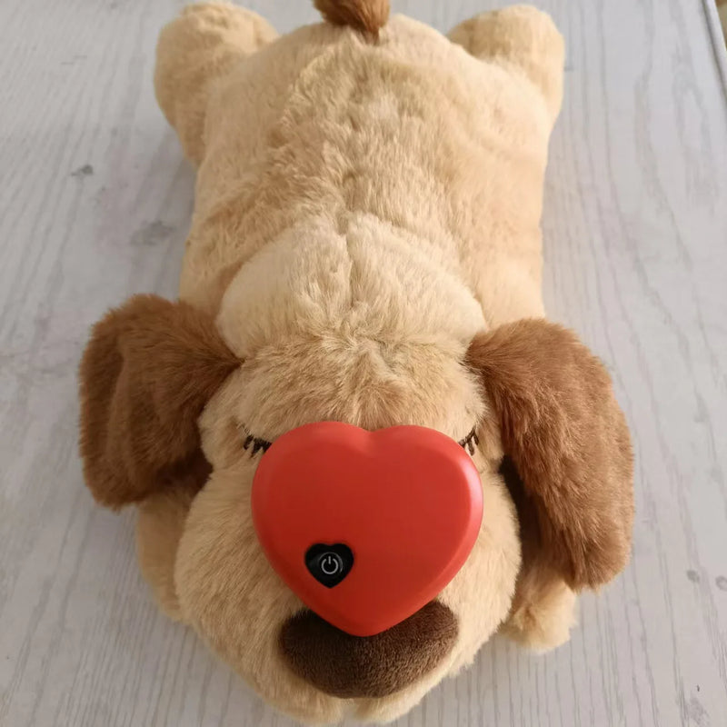 Pet Dog Plush Toys and Heartbeat Simulator Stress Relief Anxiety Relief Boredom Accompany Sleep Interactive Toys