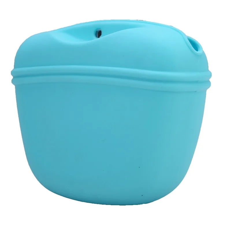 Silicone Dog Treat Bag Outdoor Feeder Puppy Snack Pouch Food Reward Storage Bag Pet Portable Dog Training Waist Bag