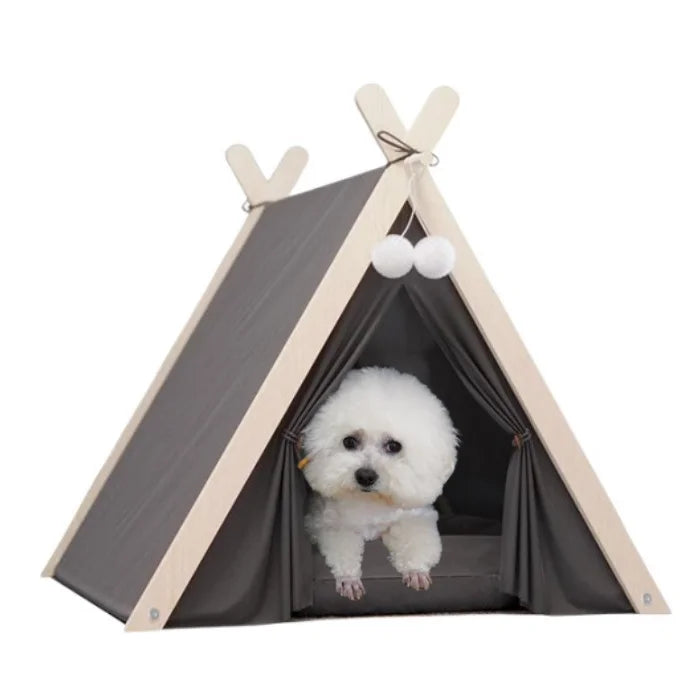 Pet Tent House Foldable and Removable Portable Comfortable and Breathable Cat House Stable Dog House with Thick Pad Pet Supplies
