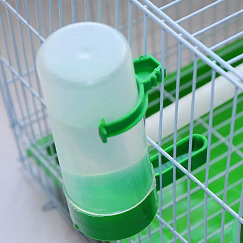 4pcs Bird Feeder Plastic Food Water Feeding Automatic Drinker Parrot Pet Parrot Drinking Cup Bowls Bird Supplies Accessories M/L