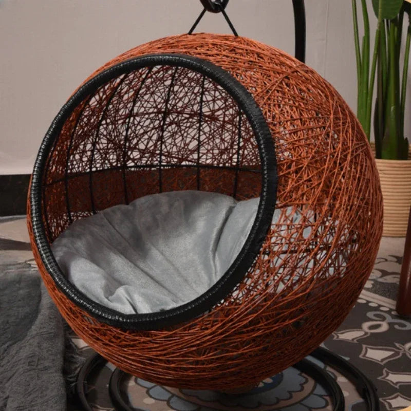 Cat Hanging Basket Hammock Cat Nest Semi-enclosed Pet Furniture Luxury Cat Bed Pet Supplies Pet Toys