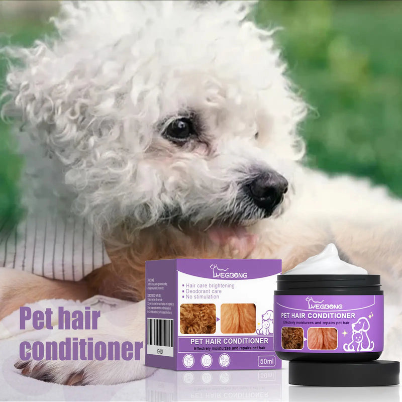 Pet Hair Conditioner Moisturizes Dry Coats, Reduces Shedding Long-Lasting Smoothness Adds Shine & Softness Enhances Coat Health