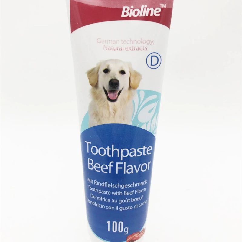Pet Dog Toothpaste Beef, Chicken, Mint, Sweet Orange Flavors Oral Cleaning Care Fresh Breath Brushing Supplies for Pets