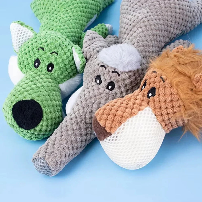 Plush Cartoon Puppy Dog Toys Pet Chew Squeak Toys for Small Dogs Teeth Grinding Soothing Environmentally Friendly Safe Pet Toys