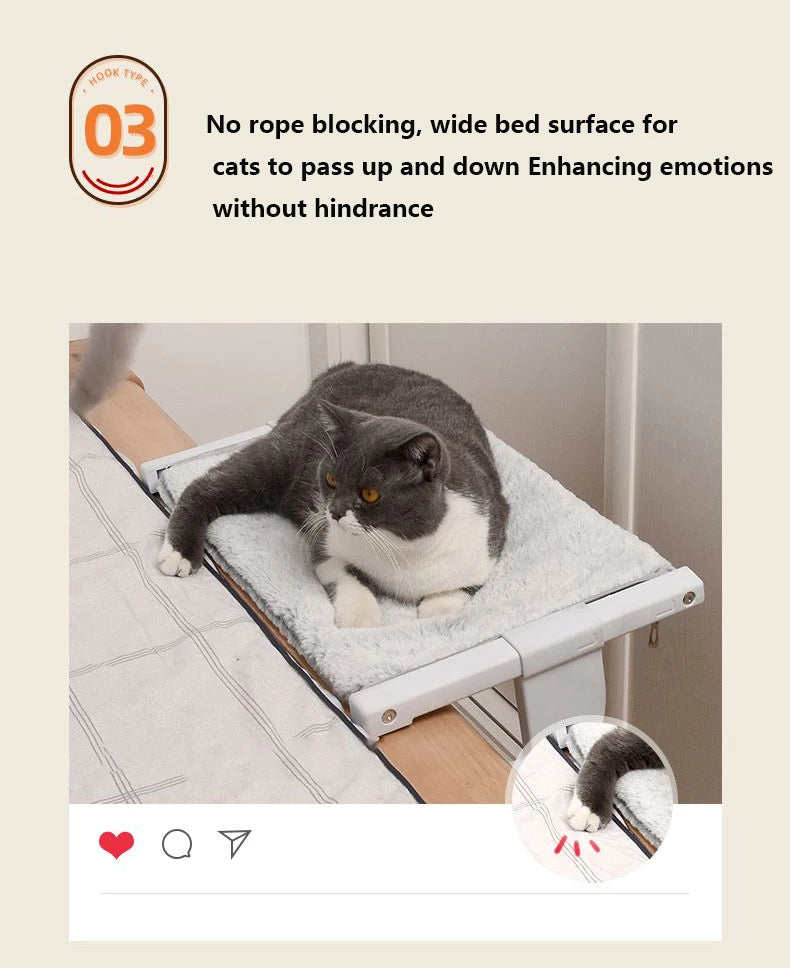 Hanging Cat Bed Pet Beds for Bedside Hammock Hanging Window Kitten Nest Removable Cat Sleeping Bed and Furniture Pet Products