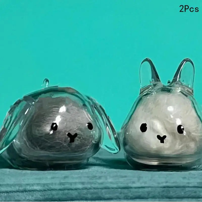 Pet Hair Transparent Rabbit Hair Organizer Pendant Keychain Backpack Souvenirs Storage Capsule Pet Memorial Collection Bag