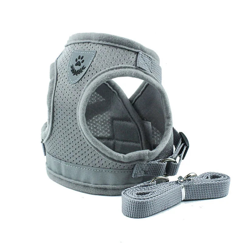 Reflective Safety Pet Dog Harness and Leash Set for Small Medium Dogs Cat Harnesses Vest Puppy Chest Strap Pug Chihuahua Bulldog