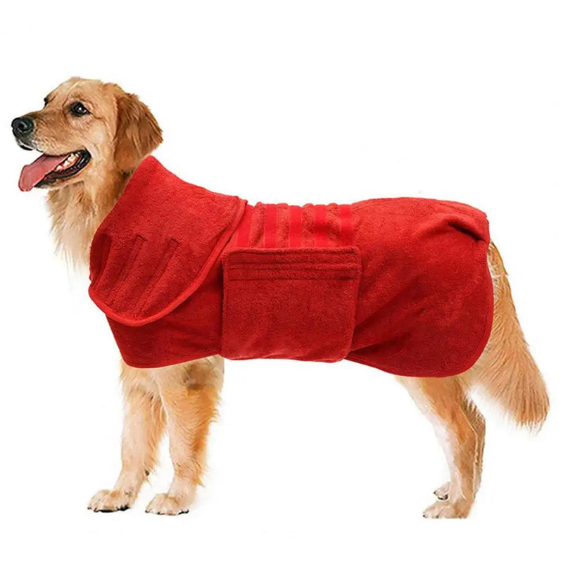 Pet Bathrobe Good Water Absorption Quick-dry Adjustable Comfortable Super Absorbent Fiber Wrapped Version Dog Towel Pet Supplies