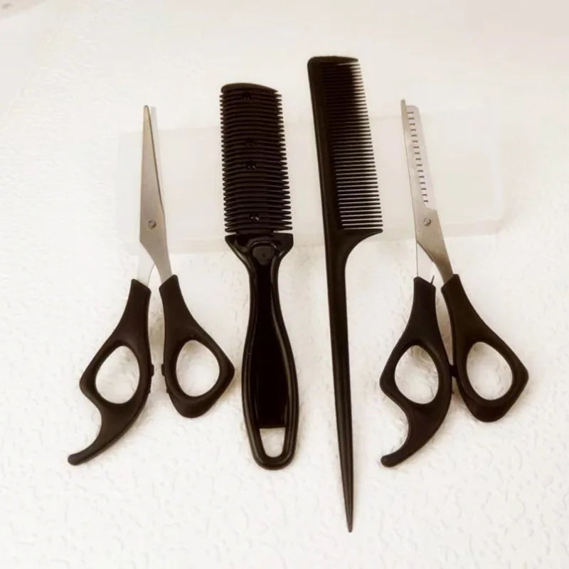 Children's Hair Cutting 4-piece Baby Hair Cutting Set Hair Scissors Thin Teeth Scissors Flat Scissors Cross Border Pet Scissors