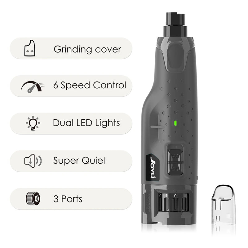Dog Nail Grinder Dustproof with 2 LED Light - Super Quiet Powerful 6-Speed Nail Trimmer File for Small Medium Large Dogs dog acc